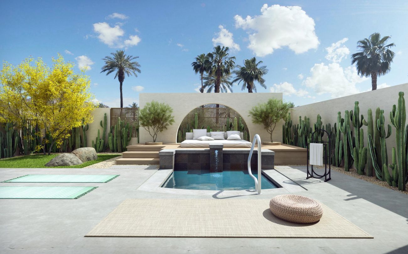 Grand Hyatt Indian Wells Resort & Villas - Redesigned Luxury Villa Private Backyard (Rendering)