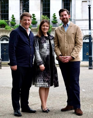 L-R: Paul Brackley, Brenda Collin, Oliver Milne-Watson