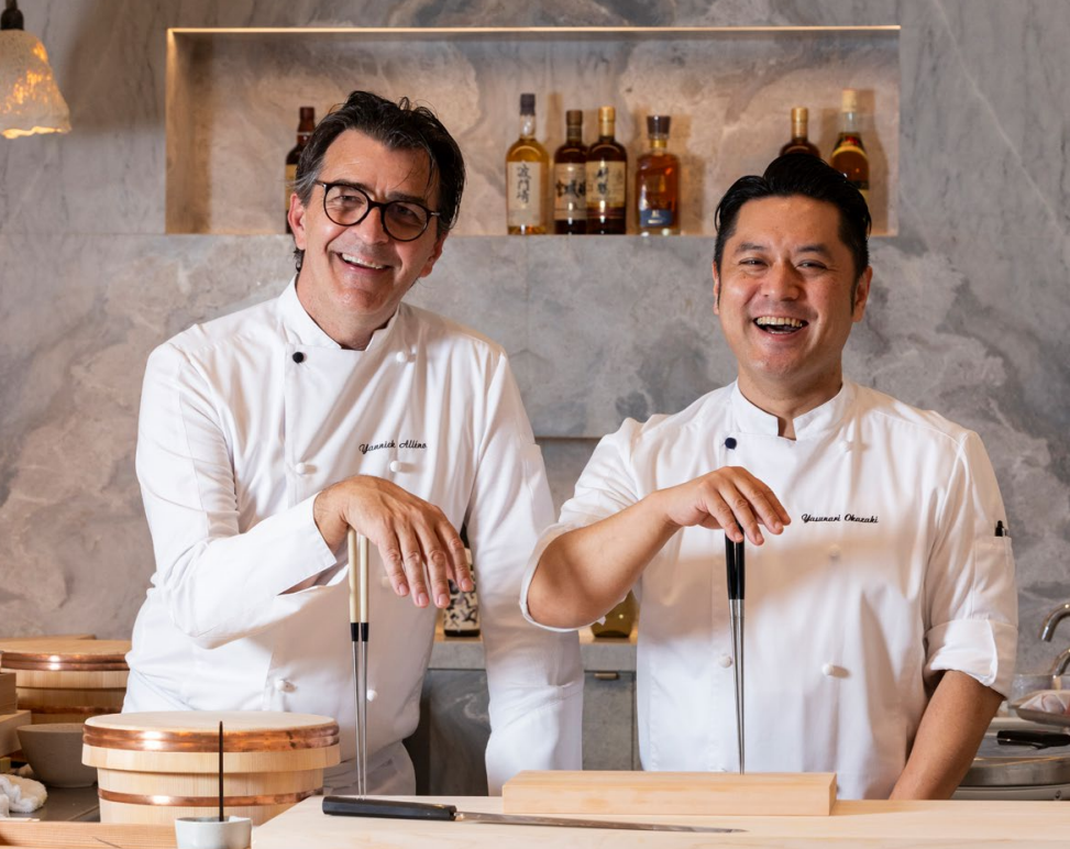 Les Chefs Yannick Allno et Yasunari Okazaki