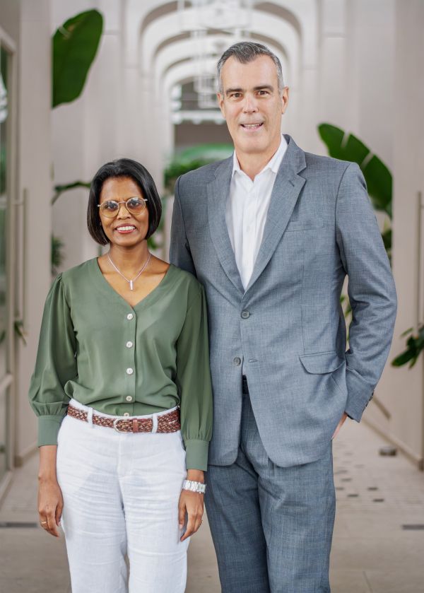 Sheila Malloo, the upcoming new General Manager of LUX* Belle Mare And Mr Olivier Chavy, Chief Executive Officer of The Lux Collective