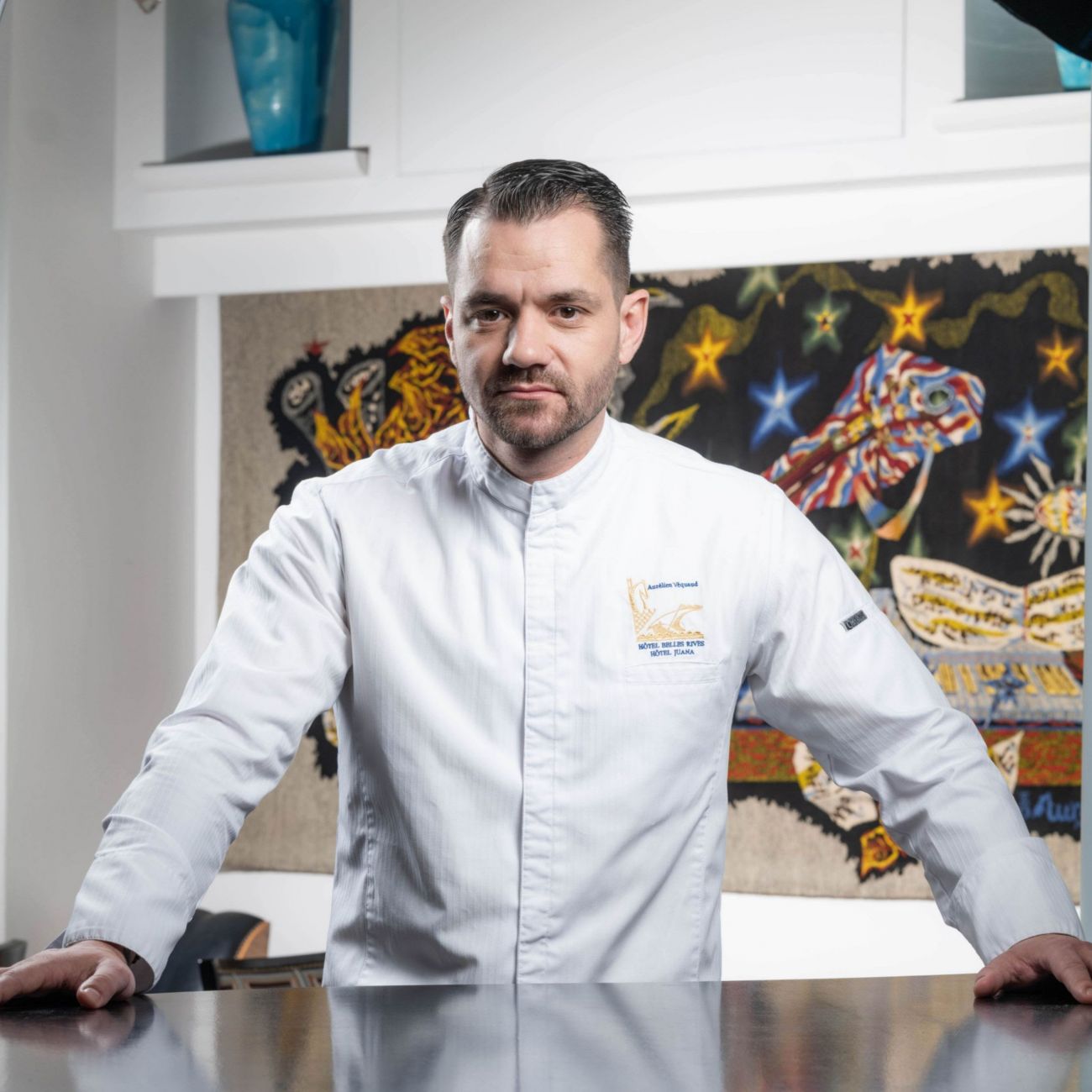 Aurlien Vquaud, chef toil du restaurant La Passagre  l'Htel Belles Rives