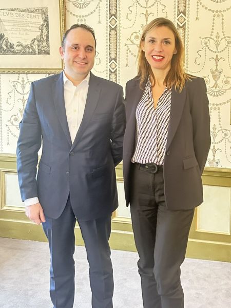 Teddy Gillot, directeur gnral du groupe Yannick Allno, et Sandrine Cambazar, directrice des ressources humaines, au Pavillon Ledoyen, mardi 5 novembre