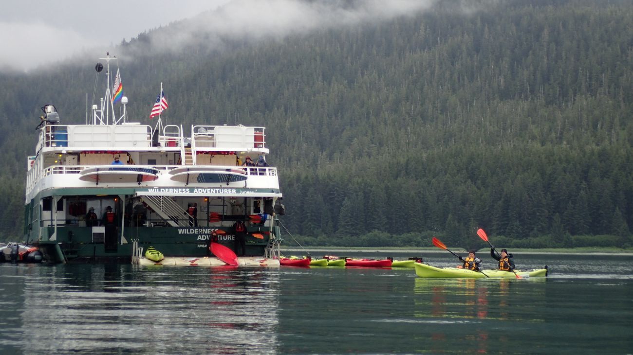 The Wilderness Adventurer with guests exploring Alaska