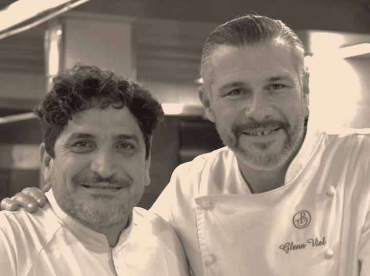 Mauro Colagreco, chef du Mirazur*** et Glenn Viel, chef de l'Oustau de Baumanire***