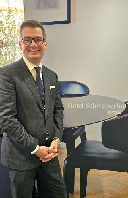 Maximilian von Reden, general manager, Hotel Schweizerhof Berne & Spa, during the ILTM Cannes 2024