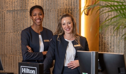 Hilton Team Members at Front Desk