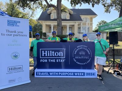 Hilton Travel with Purpose Week 2024 Keep America Beautiful Dallas