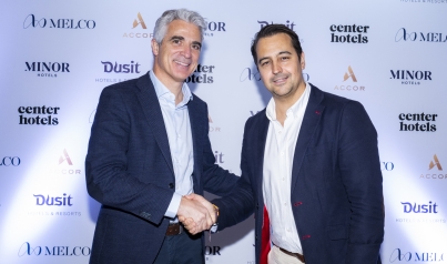 Carlos Muoz, Chief Commercial Officer of HBX Group (Left) and Fernando Vives, Chief Commercial Officer of Minor Hotels Europe & Americas (Right) at MarketHub Asia 2025 in Macau, China