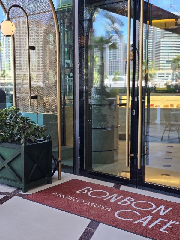 The entrance of Bonbon Caf at The Lana, Dubai