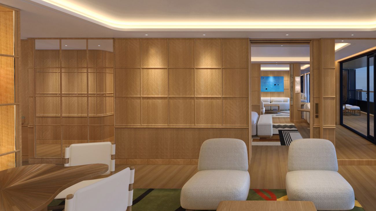 Modular walls allow for suite customization, perfect for families and groups travelling together