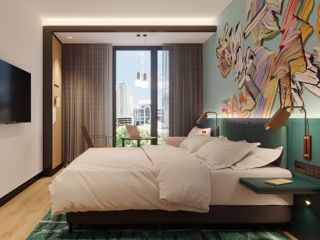 Caption by Hyatt Central Sydney Standard Guestroom Rendering