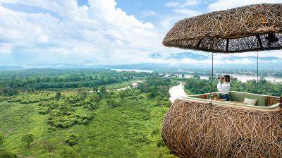 Canopy Tree Top Dining at Anantara Golden Triangle Elephant Camp Resort view