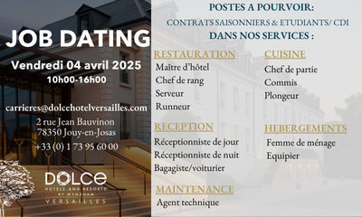 Journe de recrutement  l'htel Dolce by Wyndham Versailles